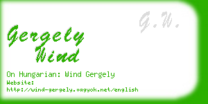 gergely wind business card